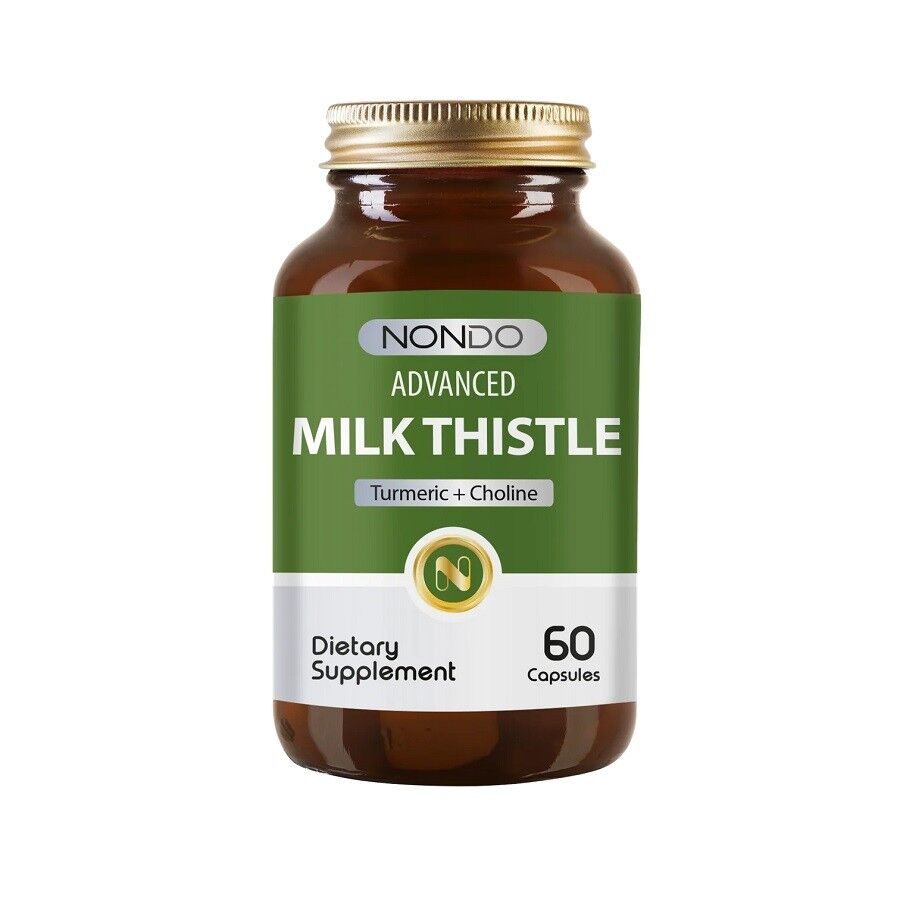 Nondo Advanced Milk Thistle with Turmeric & Choline 60 Capsules