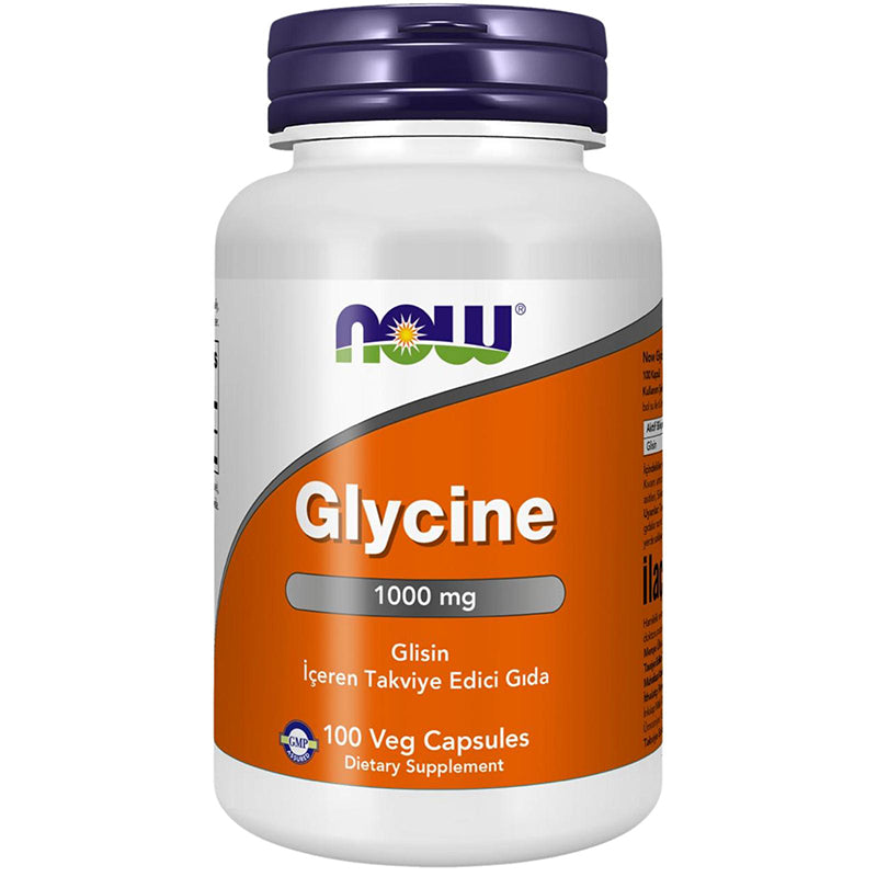 Now Glycine 1000 mg Dietary Supplement 100 Capsules