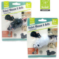 Nunbell Robotic Mouse Cat Toy with Ant-Style Legs 16cm