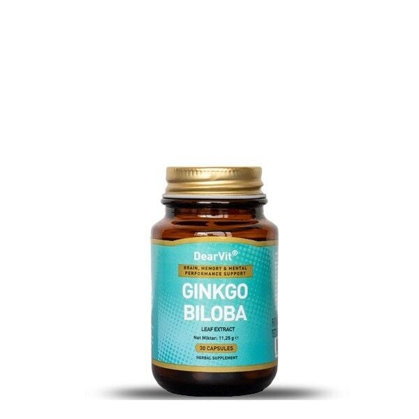 Dearvit Ginkgo Biloba Herbal Supplement 30 Capsules