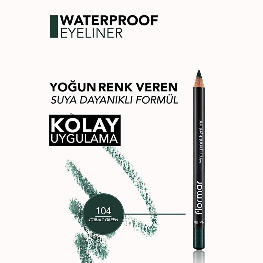Flormar Waterproof Mat Eyeliner - Long-Lasting, Intense Pigment, Smudge-Proof - Flormar Waterproof Eyeliner