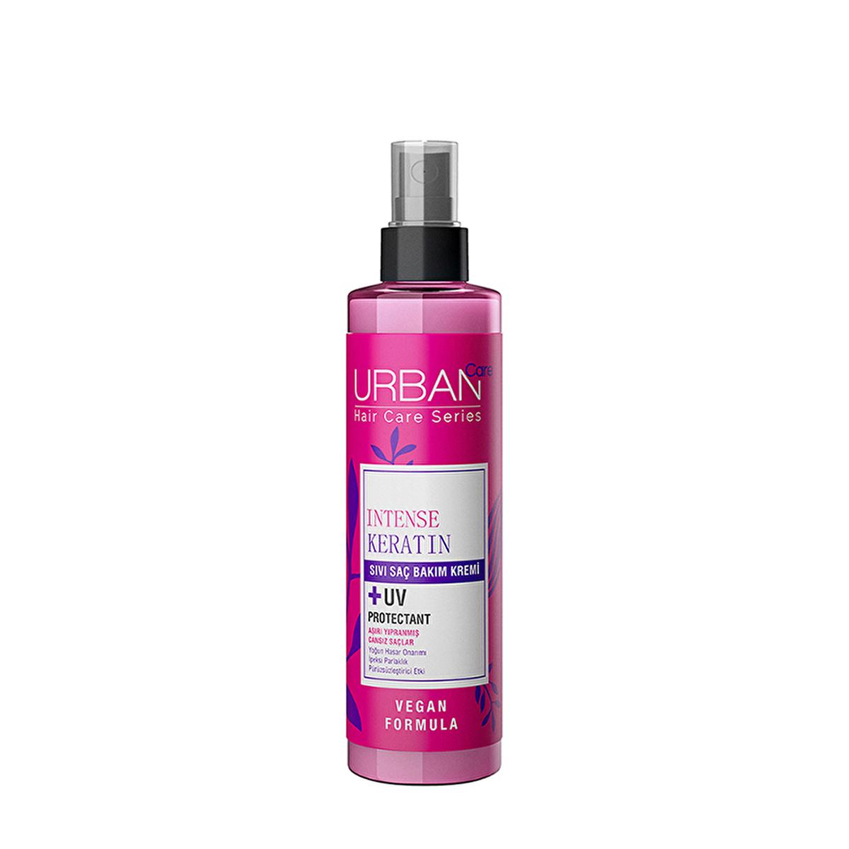 Urban Care Intense Keratin Hair Treatment: Repairs Damaged Hair & Adds Shine | Leave-In Conditioner, Paraben-Free, Smoothing Spray
