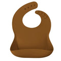 OiOi Basics Silicone Baby Bib Adjustable Woody Brown 1pc