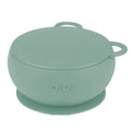 OiOi Silicone Suction Bowl with Lid in River Green