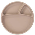 OiOi Silicone Portion Plate with Suction Base Bubble Beige 19cm