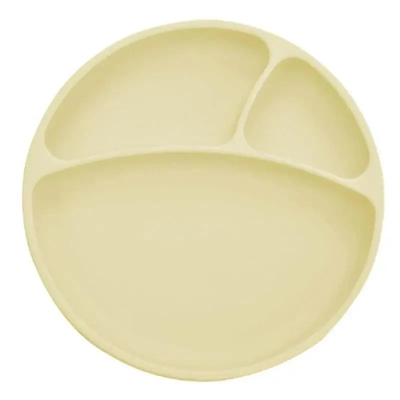 OiOi Silicone Portion Plate Suction Base Mellow Yellow 19cm