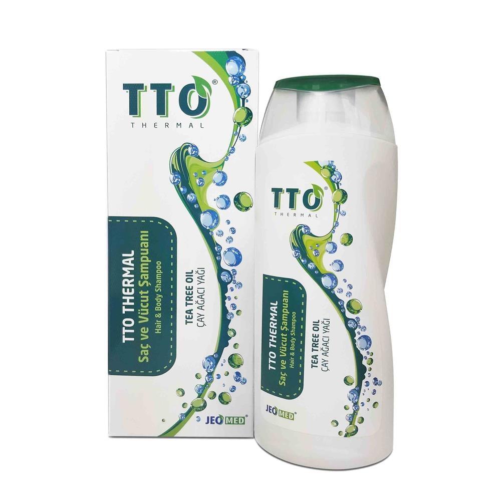 TTO Thermal Water Shampoo for Hair and Body - Gentle Cleansing, Strengthens Hair, 13.53 fl oz
