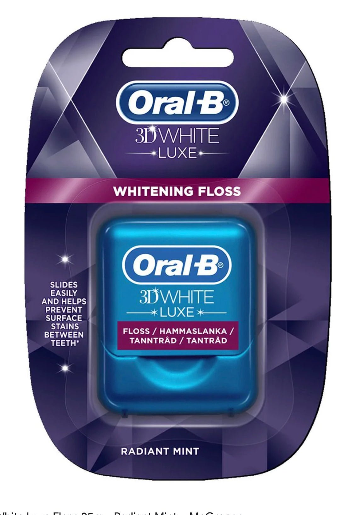 Oral-B 3D White Luxe Dental Floss - Radiant Mint