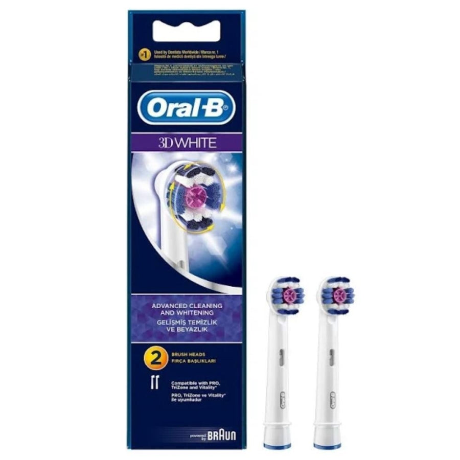Oral-B 3D White Replacement Toothbrush Heads 2 Count