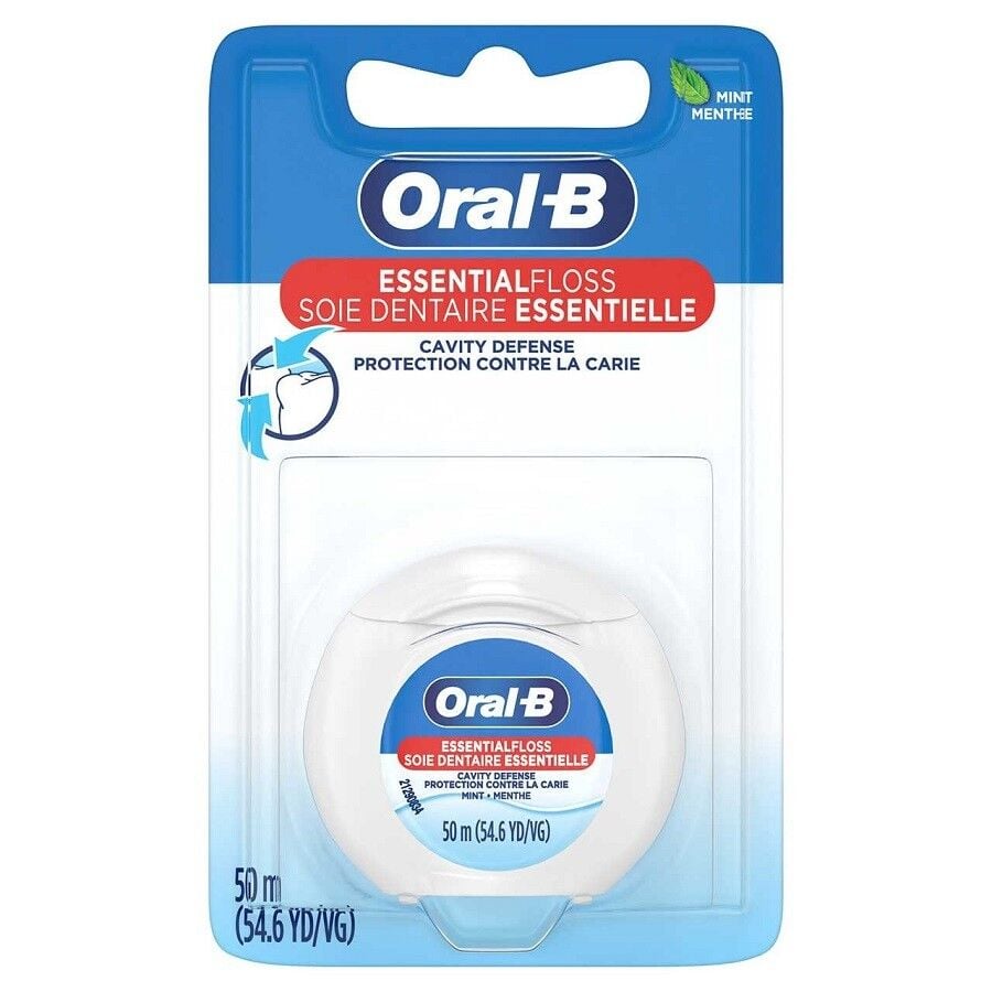 Oral-B Essential Floss Waxed Mint Dental Floss 50m