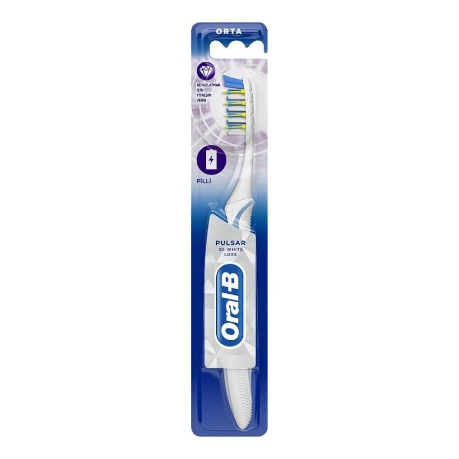 Oral-B Pulsar 3D White Luxe Battery Toothbrush Medium 1 Count