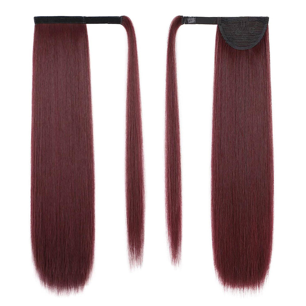 VIP Extensions Silky Straight Human Hair Ponytail, Color 34, 18 in