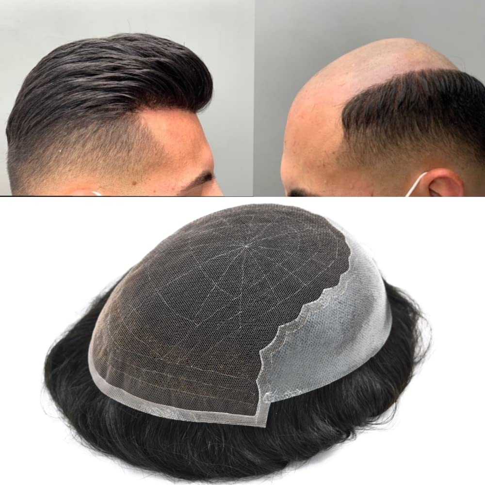 VIP Extensions Q6 Style Toupee for Men, 1B40