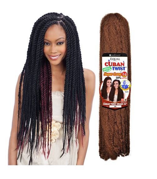 FreeTress Equal Cuban Twist Braid, Double Strand 24"