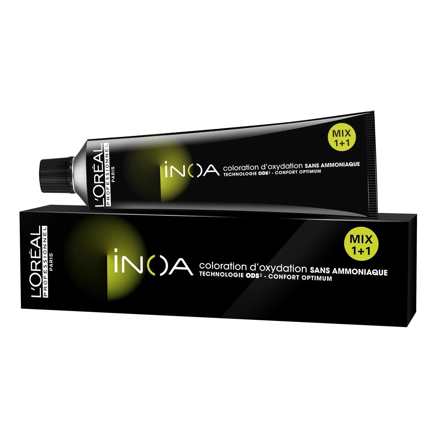 L'Oréal Professionnel INOA 1/1N Black - Ammonia-Free Permanent Color, 2.1 oz