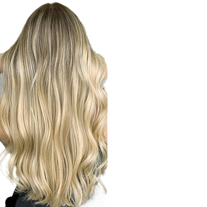 Human Hair Clip-In Extensions Straight, 18/613, 22 in