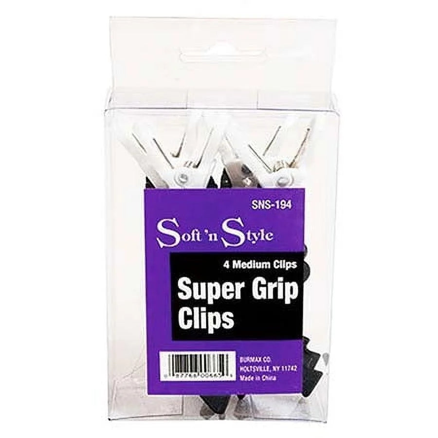Soft 'N Style Super Grip Clips, Medium