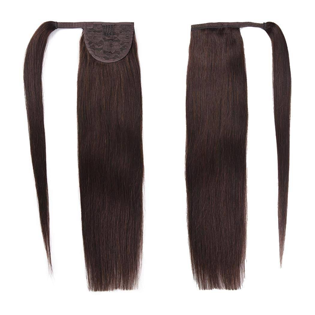 VIP Extensions Silky Straight Human Hair Ponytail, Color 34, 18 in