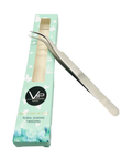 VIP Extensions Eyelash Tweezers FLE008, Matte Gold Pearl