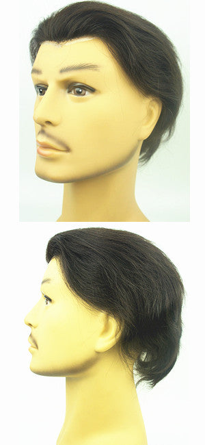 VIP Extensions Men's Human Hair Toupee 10 x 8 in, Color 1B40