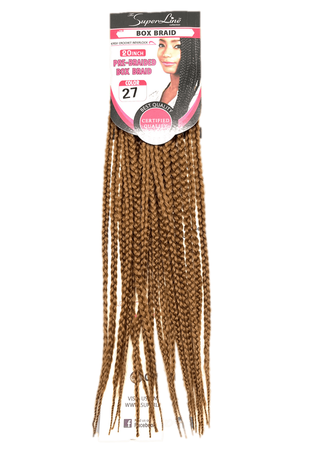 Super Line Pre-Braided Box Braid 20 in, Color 30