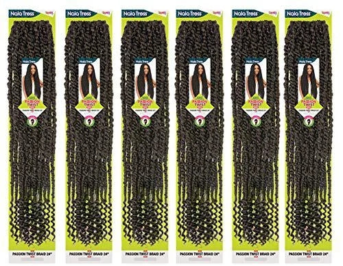 Janet Collection Nala Tress Passion Twist Crochet Braid, OET1B/BURG, 24 in