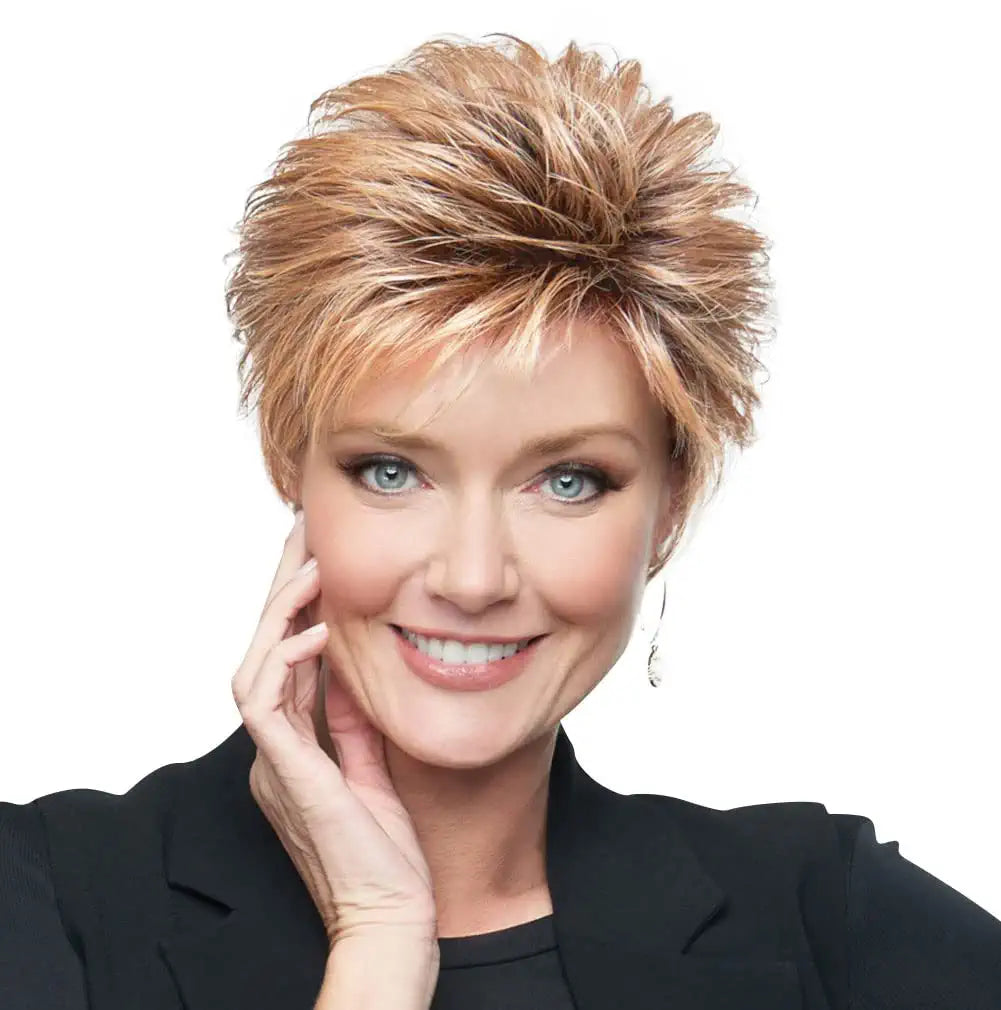 Raquel Welch Candid Capture Textured Crop Wig, RL16/88 Pale Golden Honey