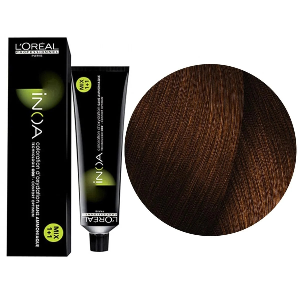 L'Oréal Professionnel INOA 4.45 (4CRv) Brown Copper Red Violet - Ammonia-Free Permanent Color, 2.1 oz