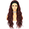 VIP Extensions Loose Body Wave Headband Wig, 26 in Burgundy