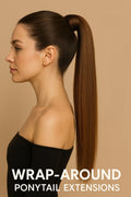 VIP Extensions Silky Straight Human Hair Ponytail, Color 34, 18 in