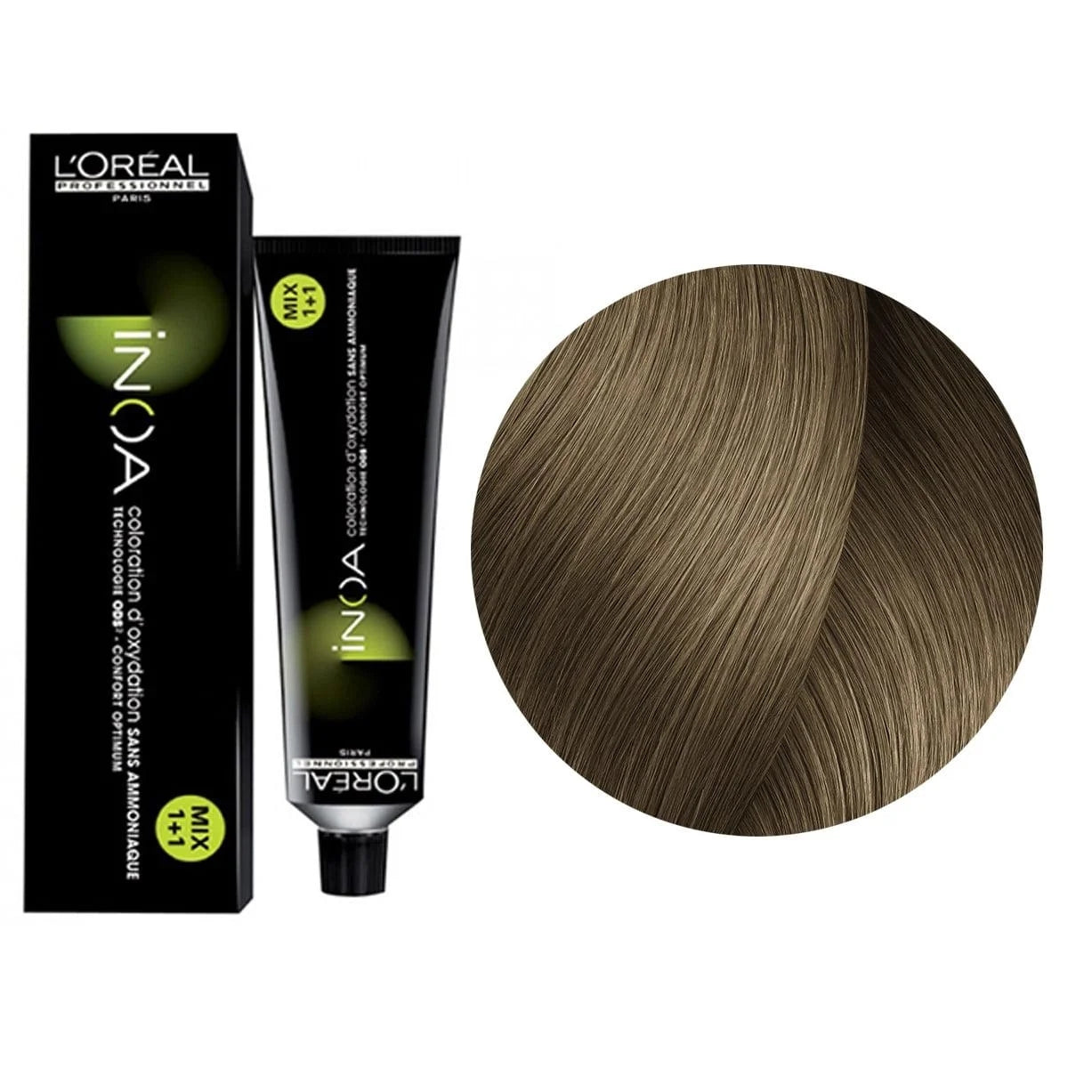L'Oréal Professionnel INOA 4.8 (4M) Mocha Brown - Ammonia-Free Permanent Color, 2.1 oz