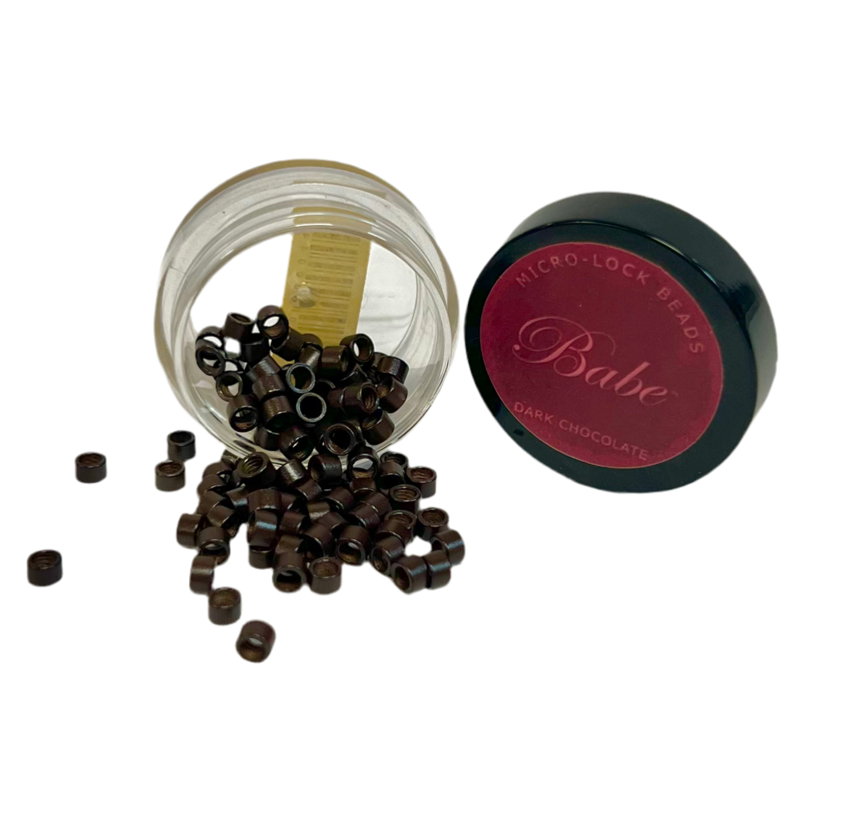 Babe Micro-Lock Beads 3.5 mm, Dark Chocolate, 100 Pcs