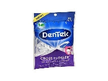 DenTek Cross Flosser Plaque Control Floss Picks, Mouthwash Blast, 75 Count