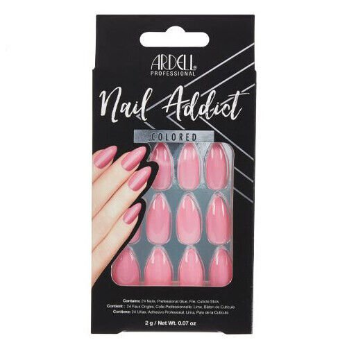 Ardell Nail Addict Premium Artificial Nail Set, Luscious Pink