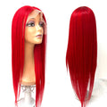 Rio Straight Human Hair Lace Front Wig, Pink, 10 in