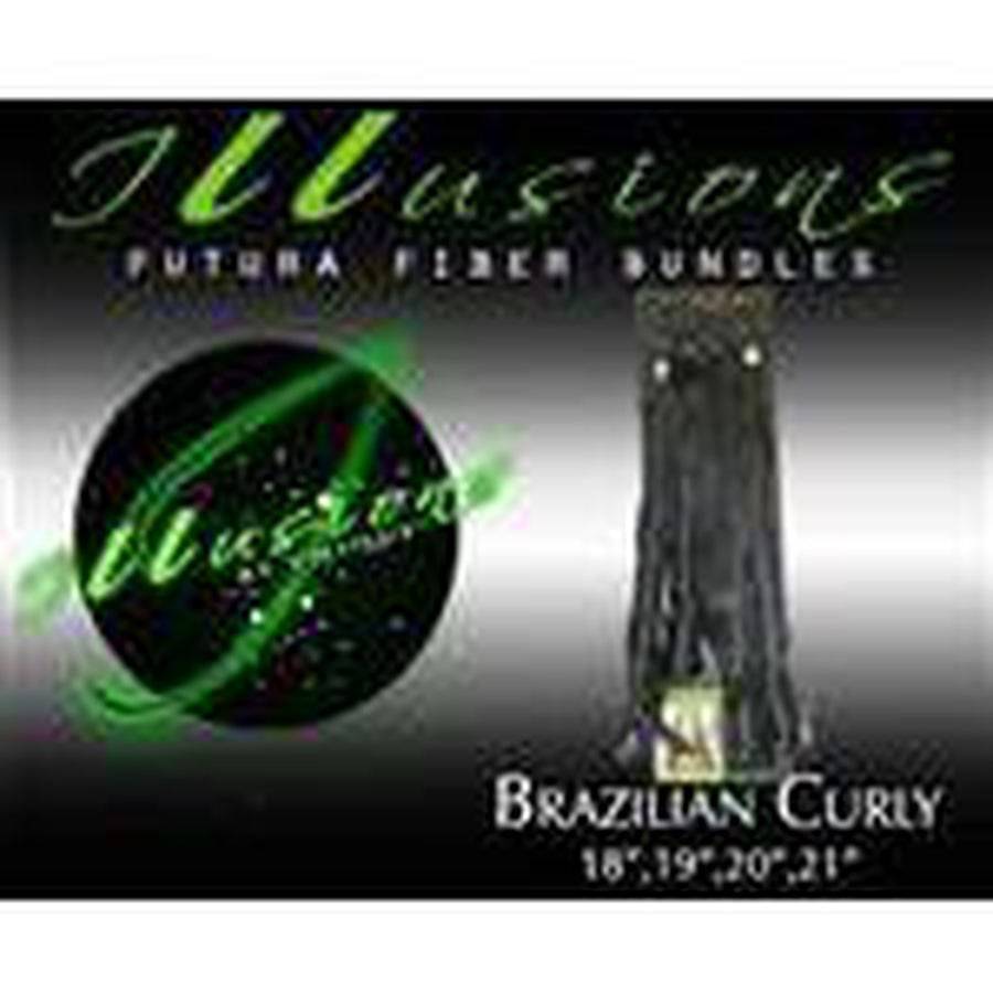Illusions Brazilian Curly Bundle with Closure (4 pieces)