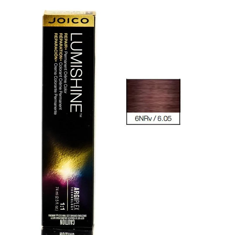 Joico LumiShine Hair Color 6NRV Natural Red Violet Dark Blonde, 2.5 oz