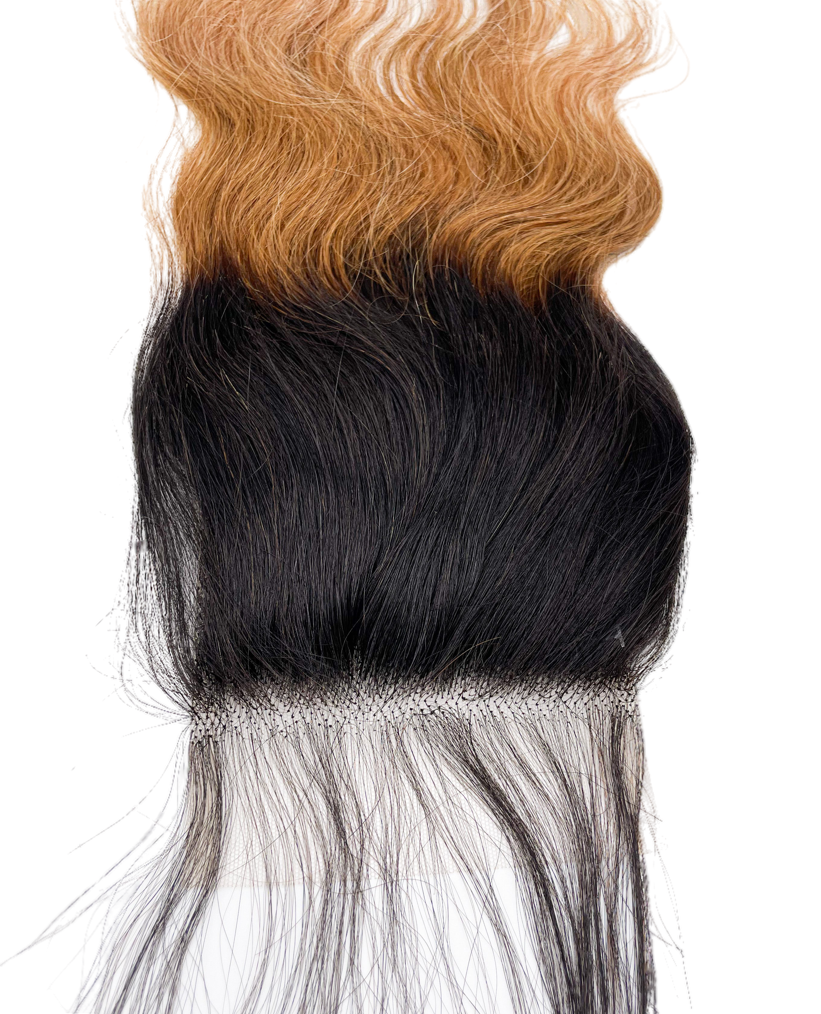 Rio Body Wave Closure 4x4 Gold, 12 in