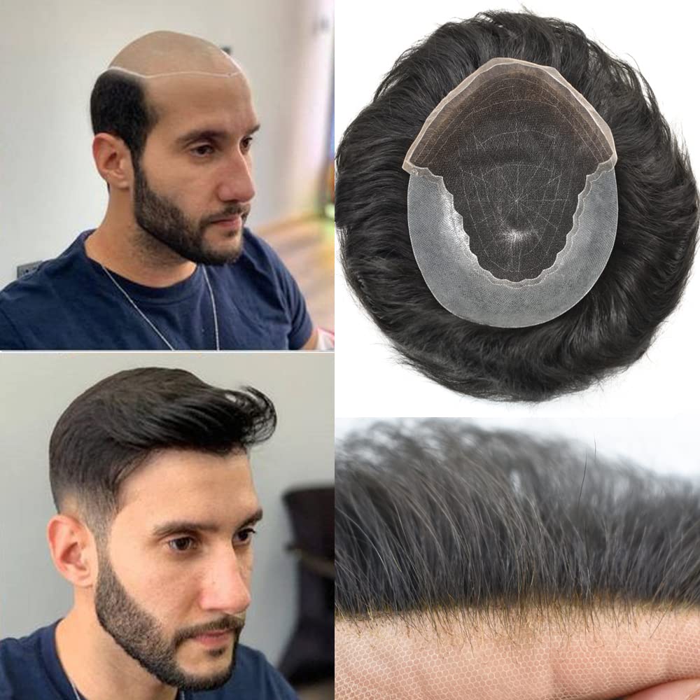 VIP Extensions Q6 Style Toupee for Men, 1B40