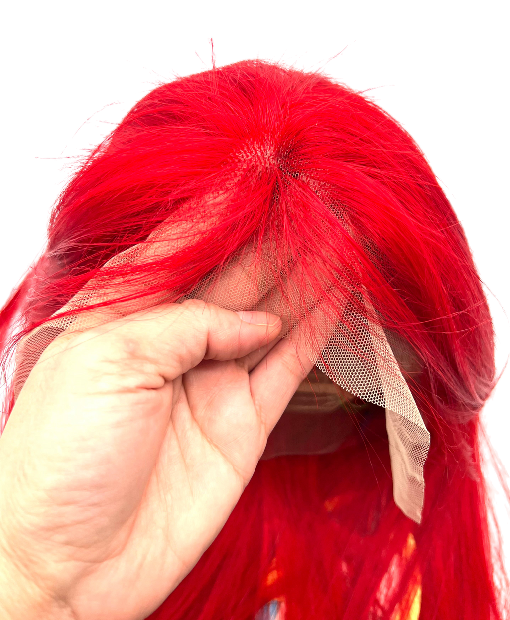 Rio Straight Human Hair Lace Front Wig, Pink, 10 in