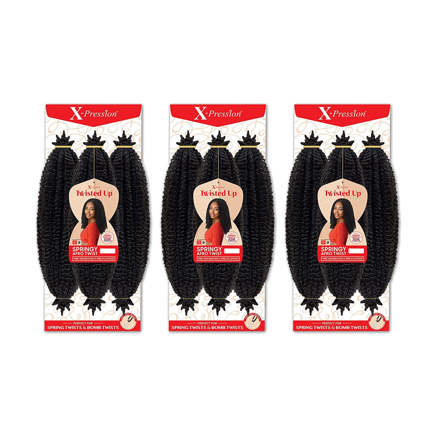 Outre Crochet Braids X-Pression Twisted Up 3X Springy Afro Twist 16"