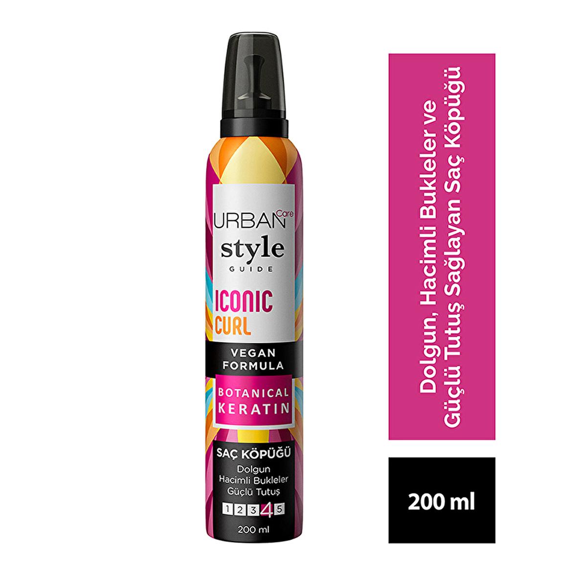 Urban Care Iconic Curl Enhancing Mousse with Keratin & UV Protection - 6.76 fl oz