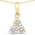 0.51 Carat Genuine Lab Grown Diamond 14K Yellow Gold Pendant