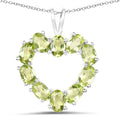 4.50 Carat Genuine Peridot .925 Sterling Silver Pendant