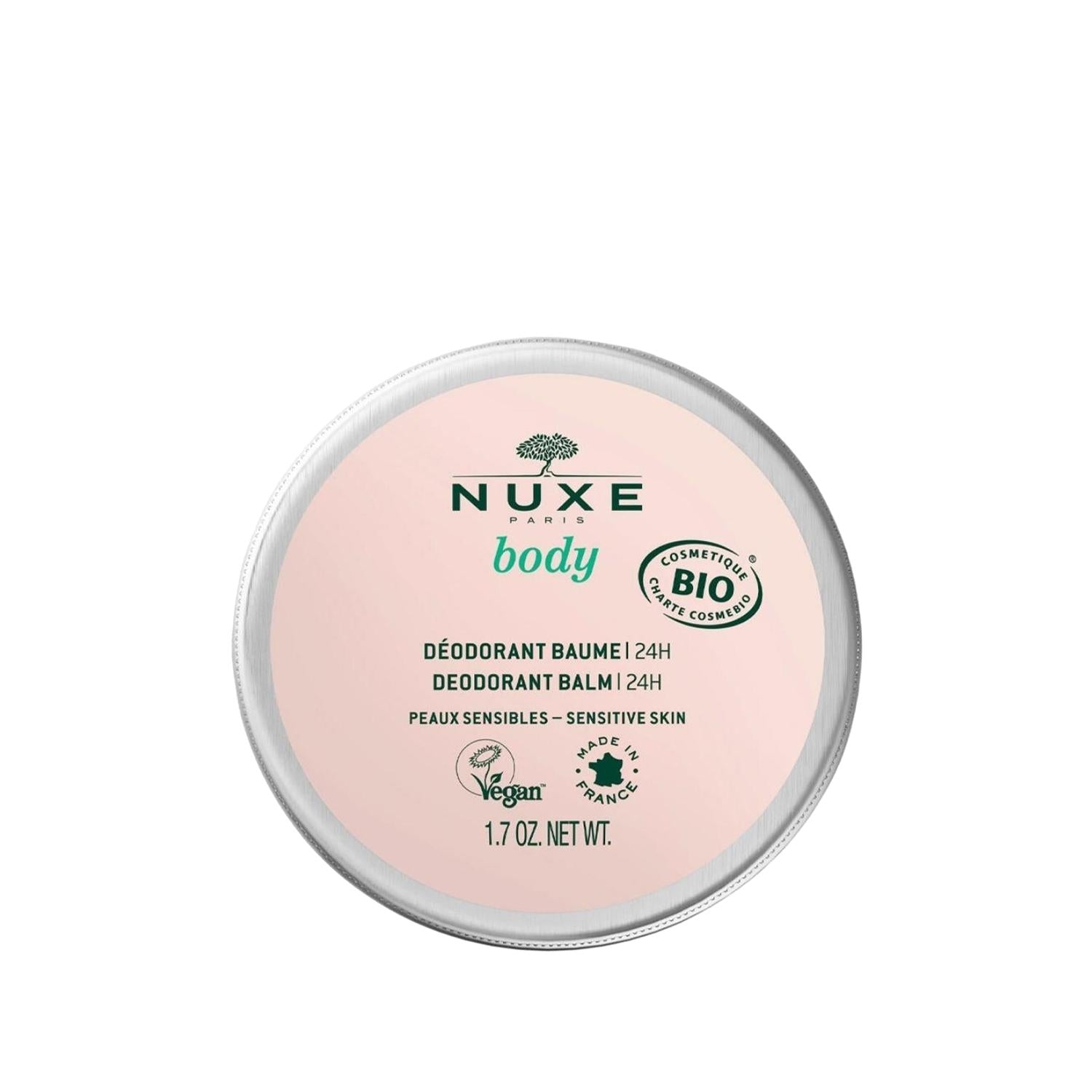 Nuxe Natural Deodorant Balm - 50g - Effective Body Odor Protection, Moisturizing, Gentle on Sensitive Skin