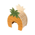 Pawise Pineapple Wooden Hamster Hideout Natural Small Pet House
