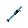 Pawise Adjustable Cat Collar with Bell Green & Blue 1pc