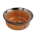 Pawise Ceramic Dog Bowl Orange Non-Slip Feeding Dish 1100 ml