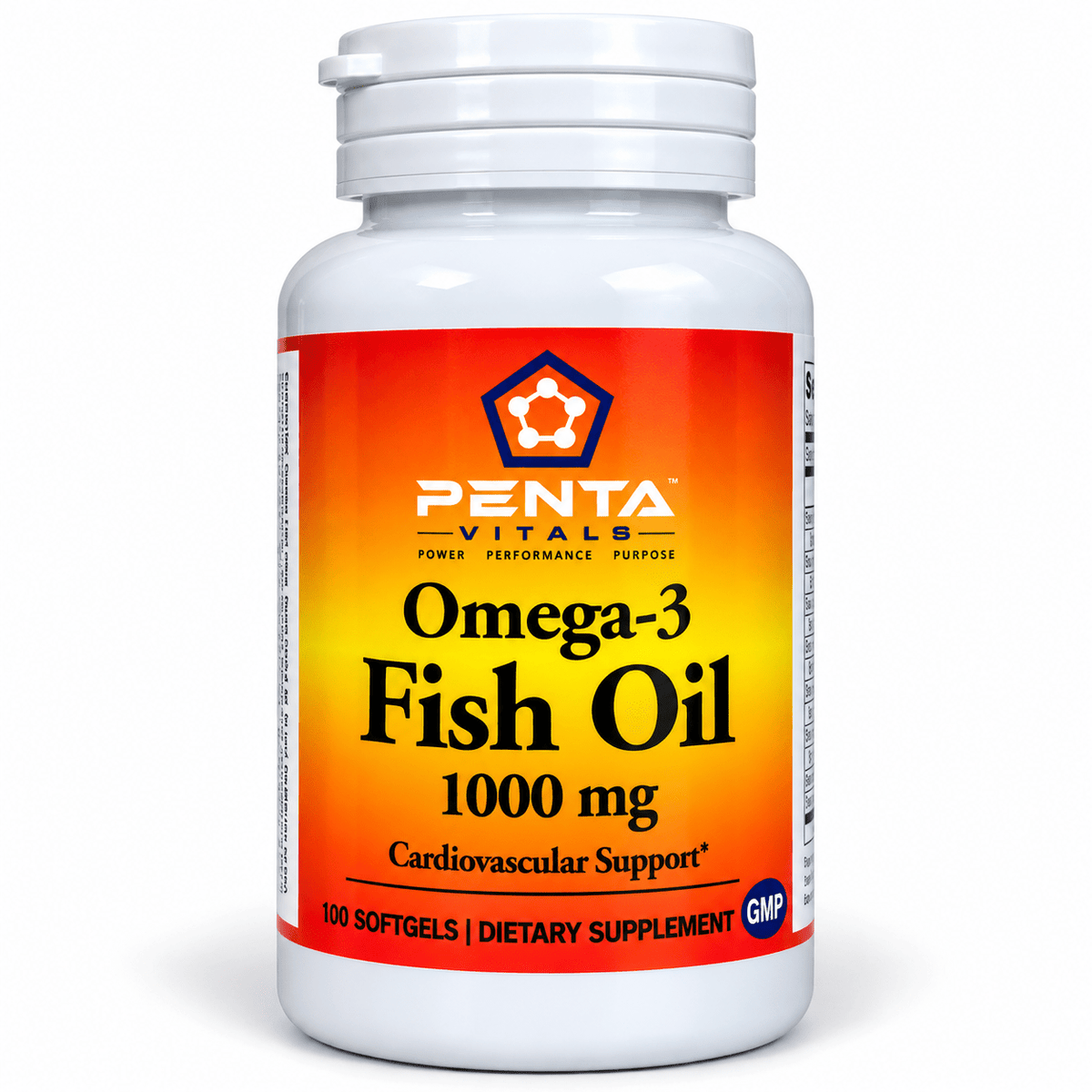 Penta Vitals Omega-3 Fish Oil 1000mg – EPA & DHA | 100 Softgels