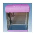 Perfect Pink Glass Aquarium for Small Fish 9 Liters